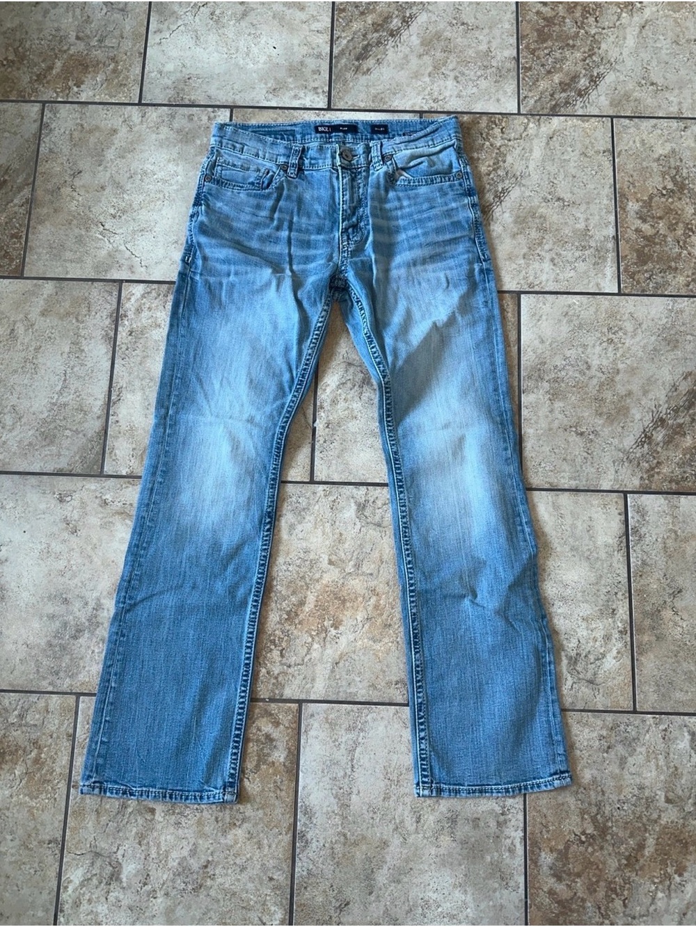 Buckle Men's Light Blue Bootcut Jeans